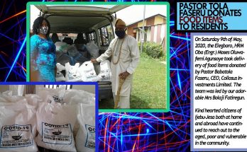 PASTOR TOLA FASERU DONATES FOOD ITEMS TO RESIDENTS OF IJEBU-JESA